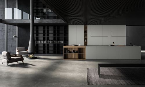 现代风格厨房 - TWINS - Key cucine - 铝制 / 漆铝 / 天然栎木