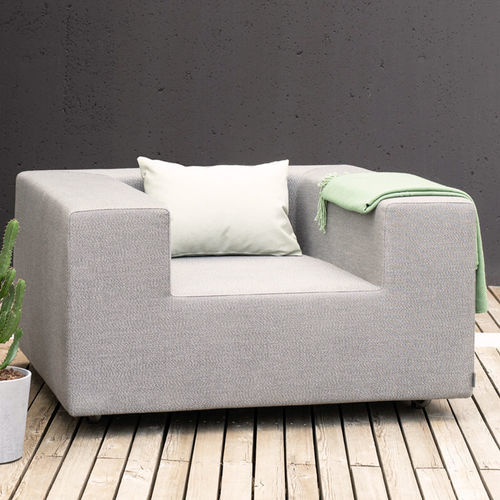 现代风格扶手椅 - LOOP - april furniture - 布料 / 椅垫可拆除 / 防水