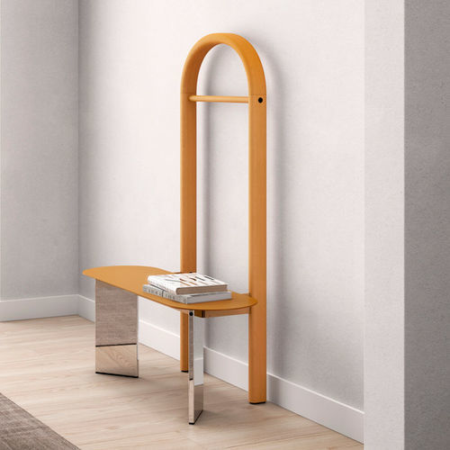 现代风格长椅 - VALET STAND - Systemtronic - 白蜡木 / 铝制 / 无靠背