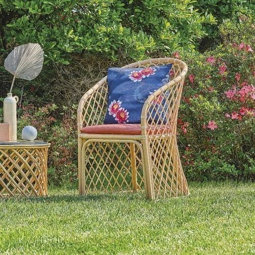 现代风格花园椅子 - Alice - Il Giardino di Legno - 户外 / 布料 / 藤编桌脚