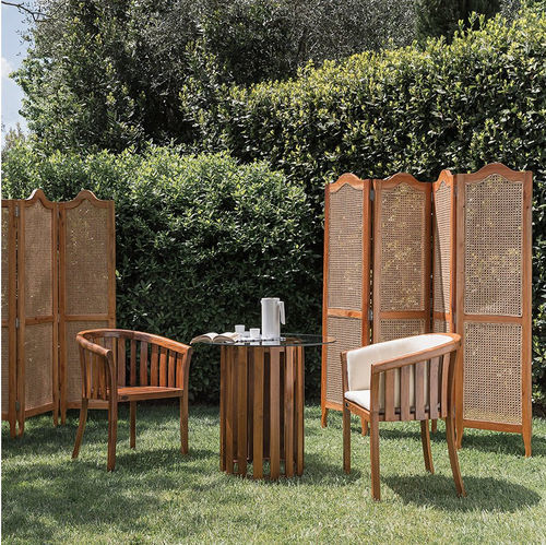 传统风格扶手椅 - Georgetown - Il Giardino di Legno - 布料 / 柚木 / 柚木