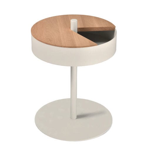 现代风格边桌 - STAND UP - Objekten - 栎木 / 染色木材 / 粉末涂层钢桌脚