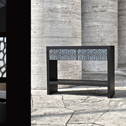 现代风格玄关桌 - FORESTI - Foresti Home Collection Group srl - 木制 / 皮质 / 长方形