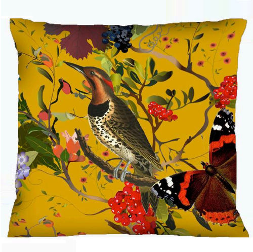 沙发垫子 - WOODPECKER - Foresti Home Collection Group srl - 正方形 / 动物图案 / 自然图案