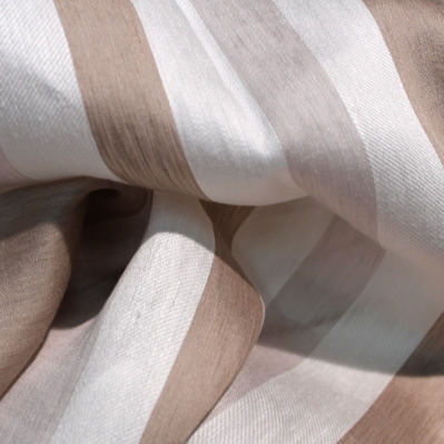 窗帘面料 - LINO MAGNOLIA FASCIATO - Foresti Home Collection Group srl - 条纹 / 聚酯 / 亚麻
