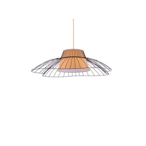 悬吊灯 - CURVY - FLAM ET LUCE LUMINAIRES - 金属 / 现代风格 / 有线
