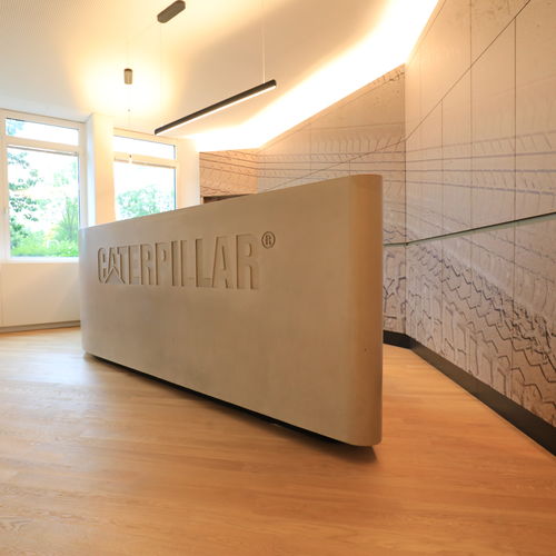 弯曲前台接待桌 - CATERPILLAR  - Stayconcrete - 混凝土 / 用于理发店 / 酒店