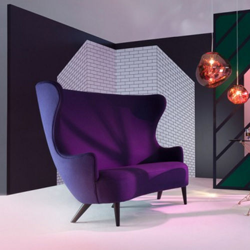 现代风格沙发 - WINGBACK SERIES - Tom Dixon - 布料 / 高背 / 紫色