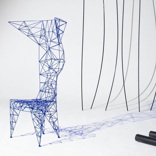 原创设计椅子 - PYLON : PYC01-BLU - Tom Dixon - 室内 / 金属 / 高背