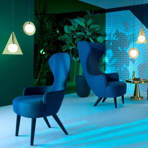 现代风格餐厅椅 - WINGBACK SERIES - Tom Dixon - 室内 / 布料 / 钢