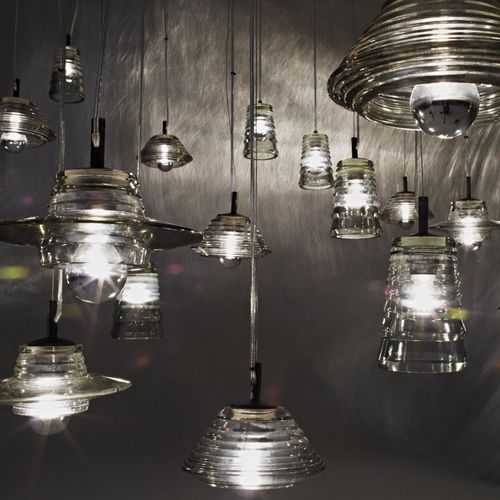 吊灯 - PRESSED : GLS02-PEUM1/GLS03-PEUM1 - Tom Dixon - 玻璃 / 现代风格 / 有线