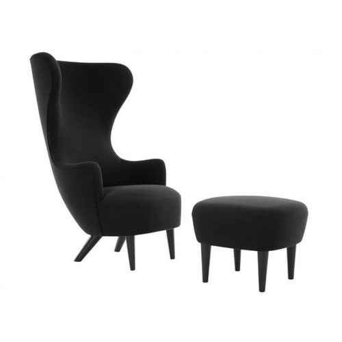 现代风格扶手椅 - WINGBACK SERIES - Tom Dixon - 布料 / 栎木 / 金属