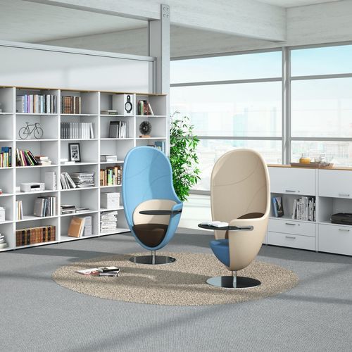 现代风格扶手椅 - NET.WORK.PLACE - König Neurath - 布料 / 私密 / 收纳式