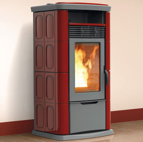 颗粒采暖炉 - 7000 TCOM MAIOLICA - THERMOROSSI - 0 - 5 kW / 5 kW...10 kW / 落地式