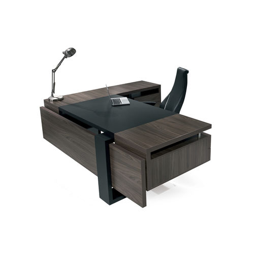 老板桌 - FLAT  - SOLENNE OFFICE FURNITURE - 现代风格 / 木质 / 带收纳