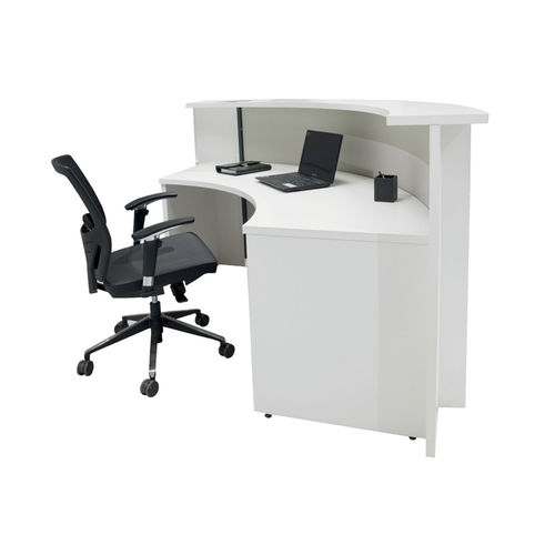 圆弧形前台接待桌 - OVAL  - SOLENNE OFFICE FURNITURE - 木质 / 金属