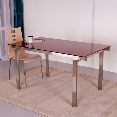现代风格餐桌 - ORLANDO - KODRETA furniture, s.r.o. - 金属 / 磨砂不锈钢 / 鸡翅木