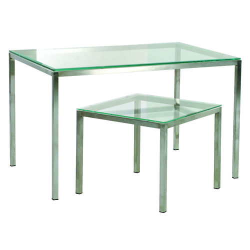 现代风格餐桌 - AMMON  - KODRETA furniture, s.r.o. - 木质 / 玻璃 / 不锈钢桌脚