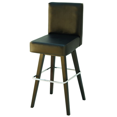 现代风格吧椅 - ROYAL  - KODRETA furniture, s.r.o. - 室内 / 皮质 / 木桌脚