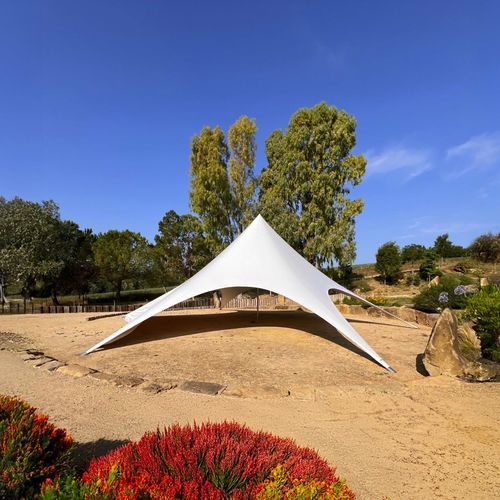 船帆型张拉膜结构 - CARPA STAR - Tecnodimension Hinchable S.L. - 用于遮蔽棚 / 聚酯纤维膜 / 大型活动