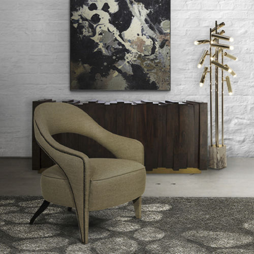 现代风格扶手椅 - TELLUS - BRABBU DESIGN FORCES - 布料 / 米色 / 个性化颜色