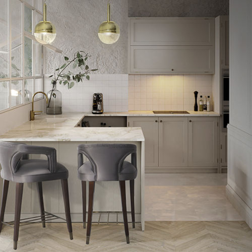 传统风格吧椅 - KAROO COUNTER - BRABBU DESIGN FORCES - 室内 / 棉质 / 木桌脚