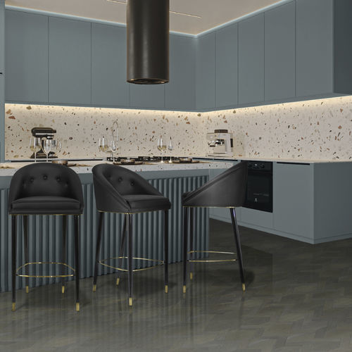 现代风格吧椅 - MALAY COUNTER - BRABBU DESIGN FORCES - 室内 / 仿皮 / 漆木桌脚