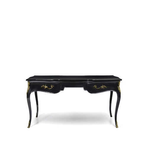 落地办公桌 - EXOTIC LACQUER TOP ORMOLU - KOKET Love Happens - 新巴洛克 / 漆木 / 直线型