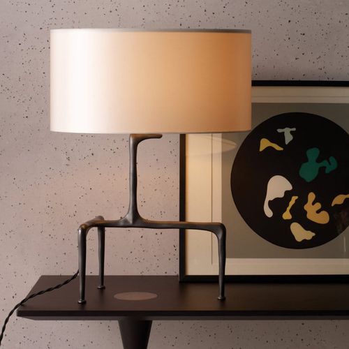 台灯 - BRAQUE - cto lighting - 黄铜 / 丝绸 / 亚麻