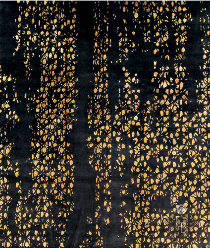 丝绸地毯 - RAIN DROP STAMP EBONY - Edition Bougainville - 现代风格 / 图案 / 麻纤维