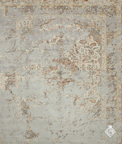 传统风格地毯 - BAHRAM ORANGE BEIGE - Edition Bougainville - 图案 / 羊毛 / 丝绸