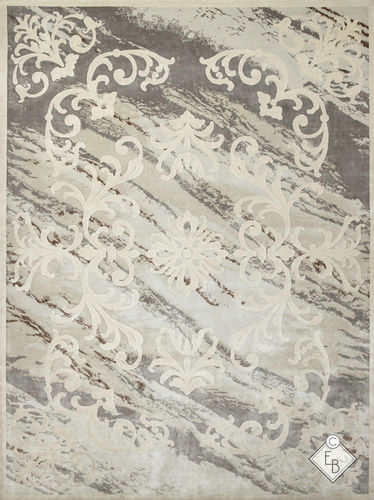 丝绸地毯 - BOYCEAU MARBLE CAJUN - Edition Bougainville - 传统风格 / 巴洛克图案 / 麻纤维