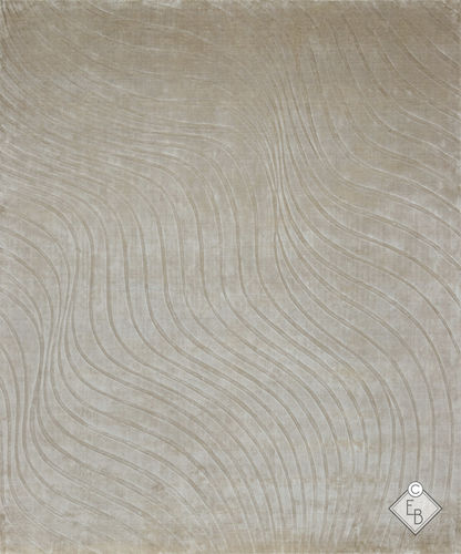 现代风格地毯 - EMBAJADORES BEIGE - Edition Bougainville - 条纹 / 丝绸 / 长方形