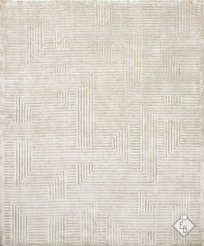 现代风格地毯 - HORNSTULL BEIGE - Edition Bougainville - 条纹 / 羊毛 / 丝绸