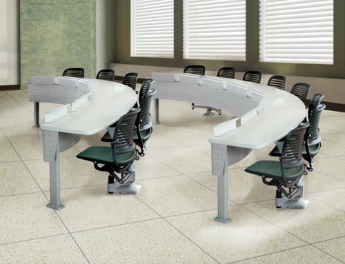 现代风格课桌 - FOCUS® FIXED LECTURE  - American Seating - 木质 / 金属 / 长方形