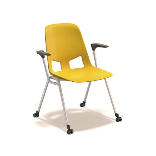聚丙烯工作椅 - US® FAMILY - American Seating - 滑轮 / 学校用