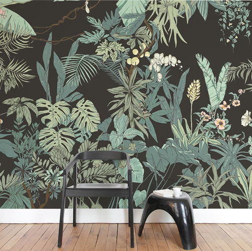 现代风格墙纸 - Papier peint Jungle Tropical SUMATRA Panoramique - Ohmywall - 印花 / 自然图案 / 全景式