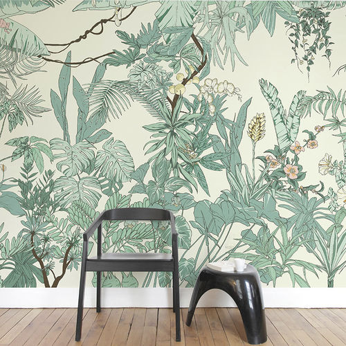 现代风格墙纸 - Papier peint Jungle Tropical AMAZONAS - Ohmywall - 印花 / 自然图案 / 全景式