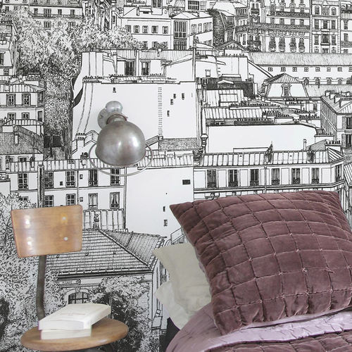 现代风格墙纸 - Papier peint Montmartre BIG Panoramique - Ohmywall - 全景式 / 都市图案 / 场景图案