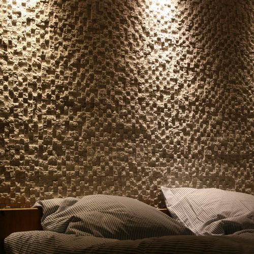 混凝土砌面板 - GEOMETRIC : DELOS BEIGE - Mathios SA - 室内 / 室外 / 3D