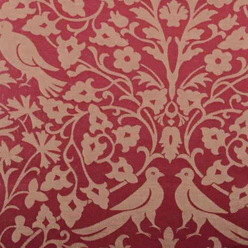 室内装饰面料 - SILK TRADITIONS : AUDUBON - DURALEE DESIGNER - 花朵图案 / 亚麻 / 丝绸