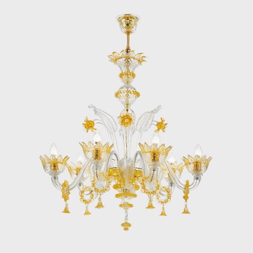 传统风格枝形吊灯 - GIOVE - Sogni di Cristallo - 穆拉诺玻璃 / 吹制玻璃 / 6灯泡