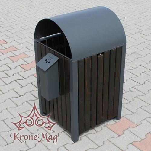 金属垃圾桶 - URBAN 9.S - KRONEMAG MILLENIUM srl - 木质 / 户外 / 公共空间