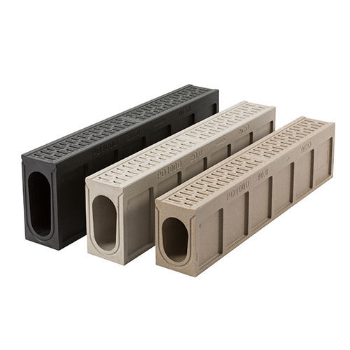 带网格排水槽 - MonoDrain - ACO Building Drainage - 混凝土 / 用于公共空间 / 黑色