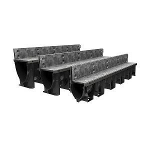 缝隙式排水槽 - MultiDrain PPD Brickslot ST - ACO Building Drainage - 电镀钢 / 用于公共空间 / 建筑物
