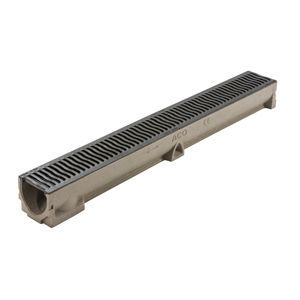 带网格排水槽 - RainDrain B 125 - ACO Building Drainage - 侧边缝隙式 / 树脂混凝土 / 铸铁