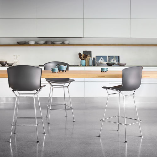 现代风格吧椅 - BERTOIA  - Knoll international - 室内 / 铬钢 / 抛光钢