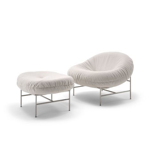 现代风格软包脚凳 - PERRON BUN - Knoll international - 塑料 / 金属 / 布料