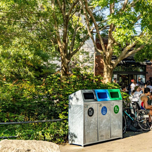 电镀钢垃圾桶 - ACCEPTOR 160 - Vestre - 户外 / 垃圾分类 / 公共空间