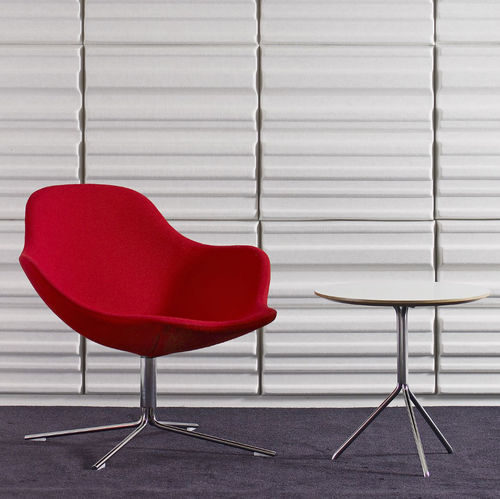 现代风格边桌 - BOND - OFFECCT - 栎木 / 镀铬金属 / 层压材料